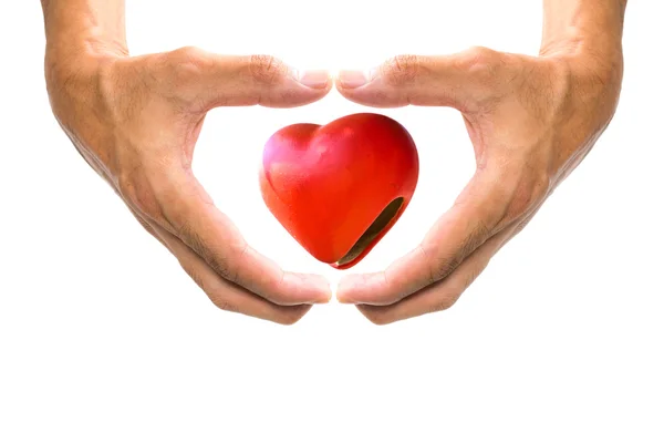 Coração em forma de símbolo de mão . — Fotografia de Stock