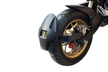 bir motosikletin arka tekerlek