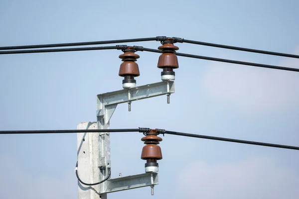 Power line insulators. — Stock Photo, Image