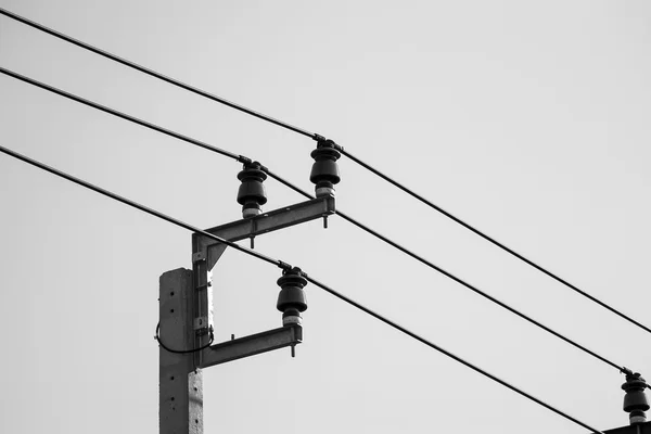 Isolatori di linee elettriche . — Foto Stock