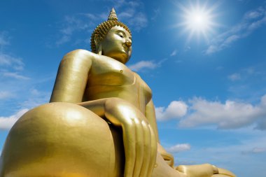 Buda heykeli goldden.