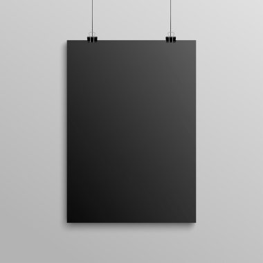 Boş siyah poster mockup