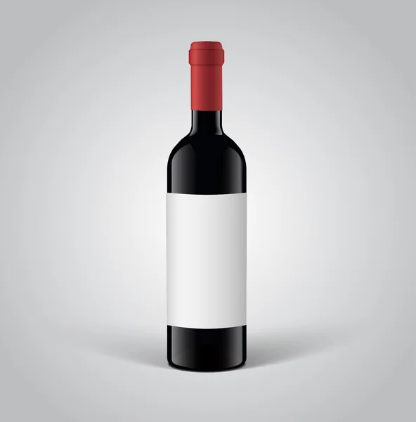 Garrafa de vinho, mockup em branco Embalagem de produtos — Vetor de Stock