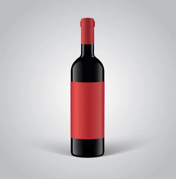 葡萄酒瓶，样机空白产品包装 — 图库矢量图片