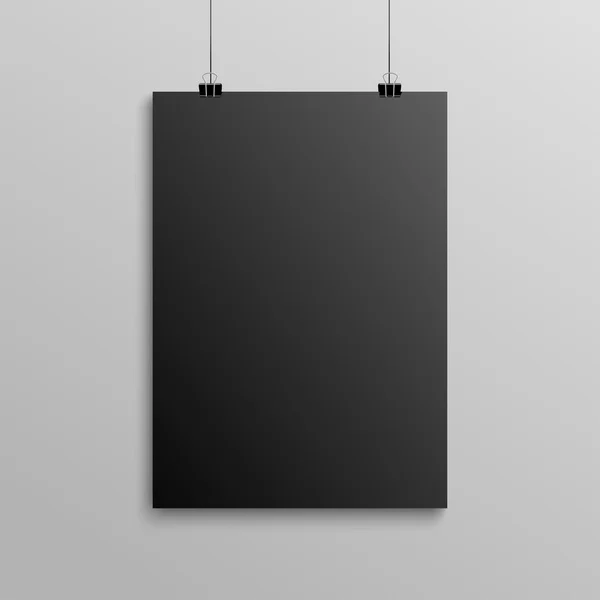 Κενό μαύρο αφίσα κοροϊδεύω — Διανυσματικό Αρχείο