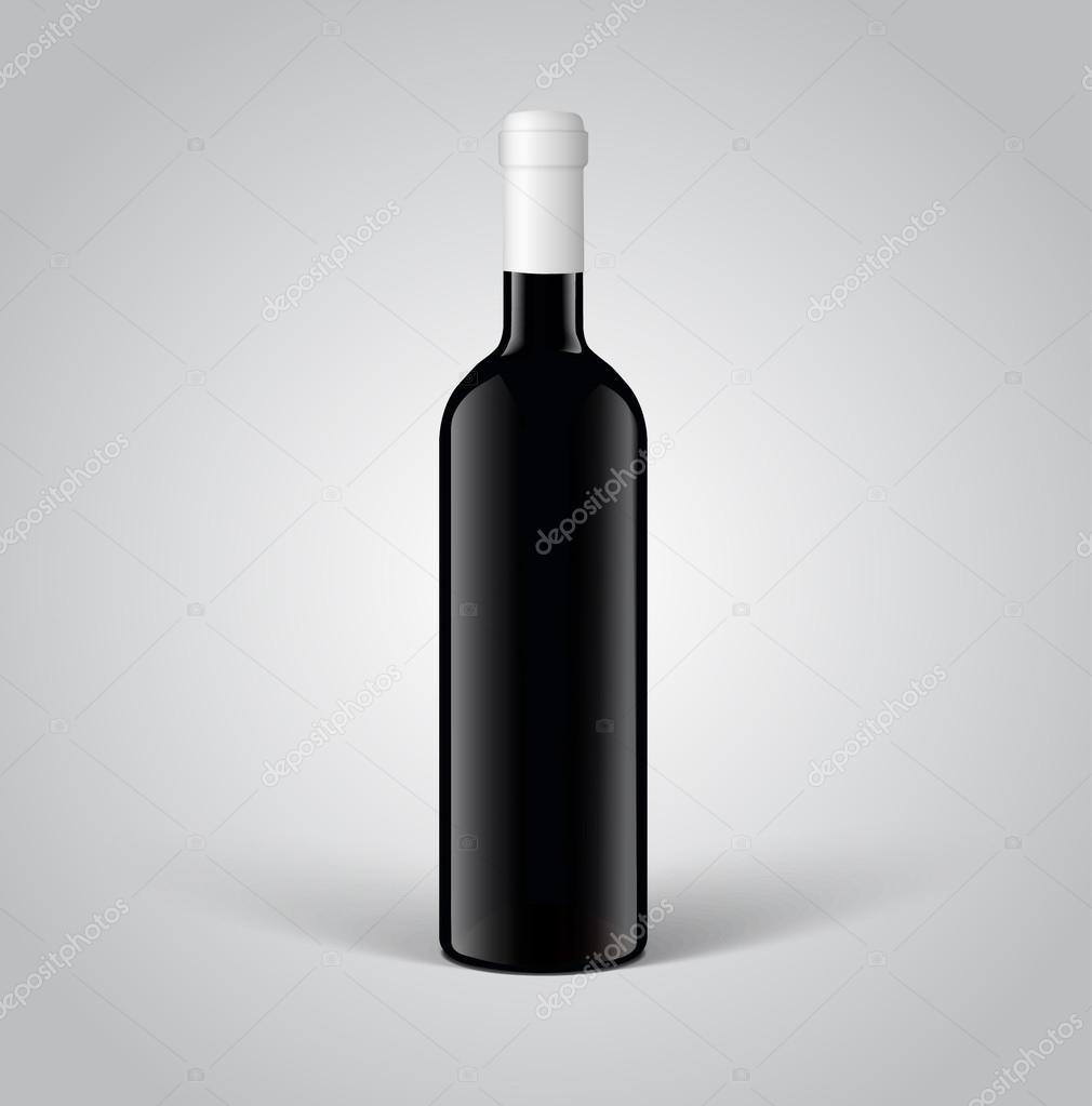Download Wine Bottle Mockup Blank Product Packing Vector Image By C Ksenia85 Vector Stock 92579366