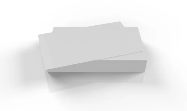 Blank Business Card Mockup Προοπτική Άποψη Μιας Στοίβας Των Επαγγελματικών — Φωτογραφία Αρχείου