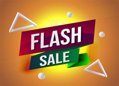 Flaş satış etiketi. Bayrak tasarım şablonu pazarlama için. Özel teklif ya terfi ya da perakende. mağaza, çevrimiçi mağaza, web sitesi, iniş sayfası için arkaplan modern grafik tasarımı