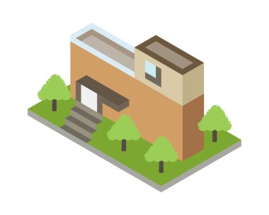 buildings house isometric. vector illustration