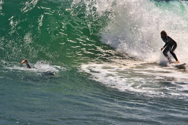 Surf Grandes Olas Verano Big Dume California — Foto de Stock