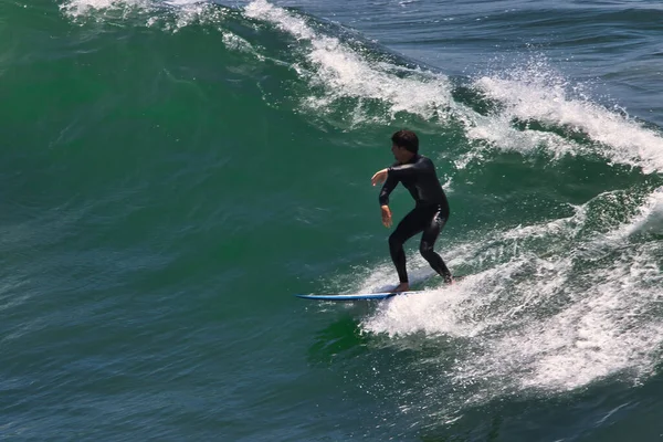 Surf Big Summer Waves Big Dume Califórnia — Fotografia de Stock