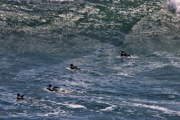 Surf Grandes Olas Verano Big Dume California — Foto de Stock