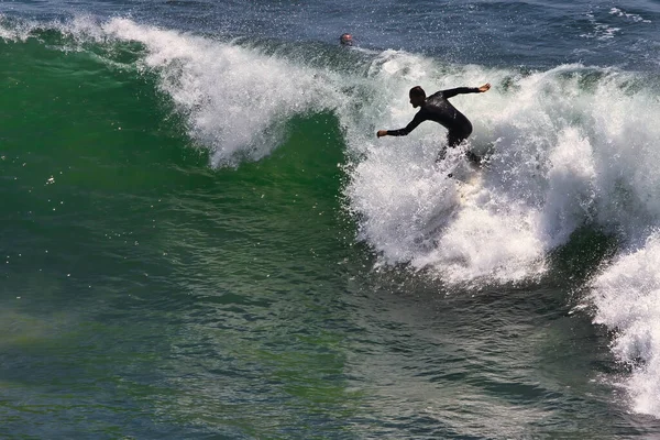 Surfing Big Summer Waves Big Dume California — Stock Photo, Image
