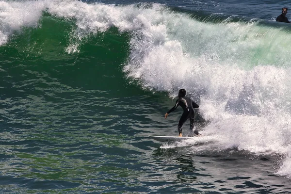 Surf Big Summer Waves Big Dume Califórnia — Fotografia de Stock