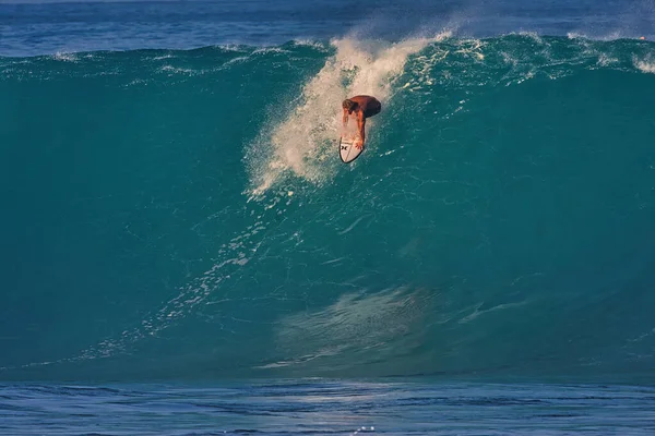 Surf Onde Giganti Pipeline Sulla Riva Nord Oahu Hawaii — Foto Stock
