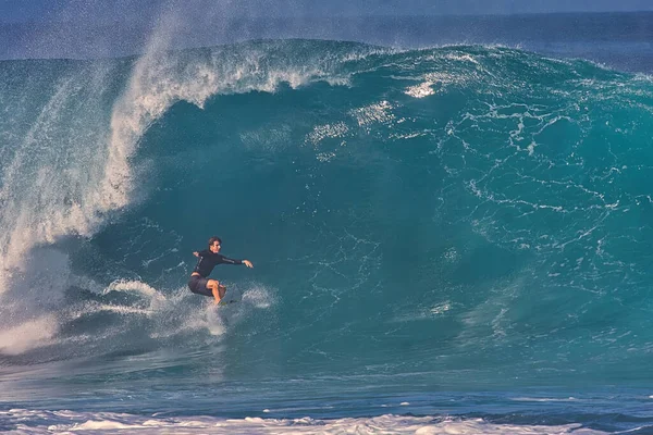 Vagues Géantes Surf Pipeline Sur Rive Nord Oahu Hawaii — Photo