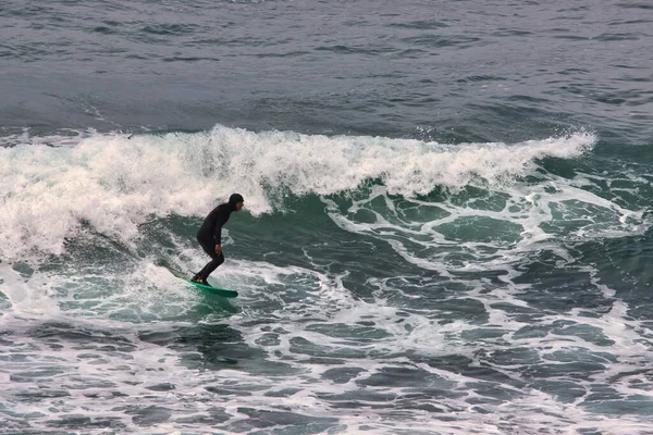 Wandern Und Surfen Sand Dollar Beach Big Sur Einem Nebligen — Stockfoto