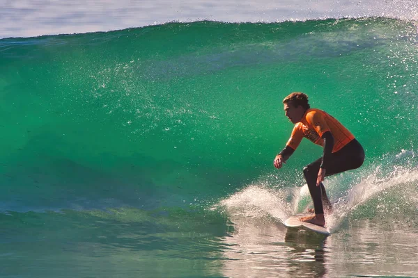 Surfing Vid Rincon Punkt Kalifornien 2021 — Stockfoto