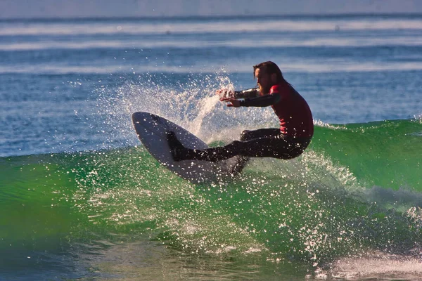 Surfing Στο Σημείο Rincon Στην Καλιφόρνια 2021 — Φωτογραφία Αρχείου