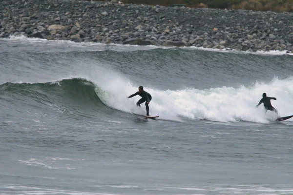 Surfing White Point Nova Scotia Canada — Stock Photo, Image