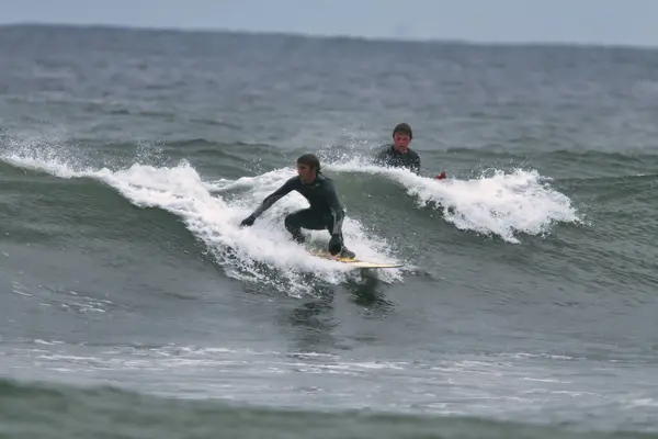 Surfing White Point Nova Scotia Canada — Stok fotoğraf