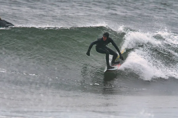 Surfing White Point Nova Scotia Canada — Stock Photo, Image