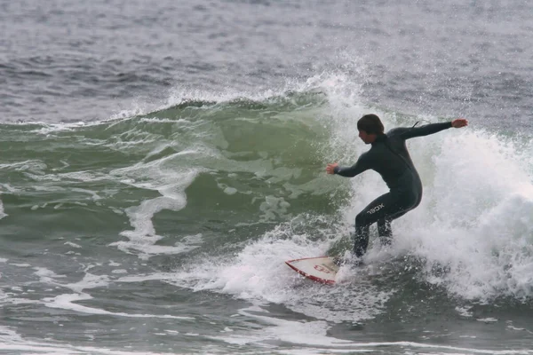 Surfing White Point Nova Scotia Canada — Stok fotoğraf