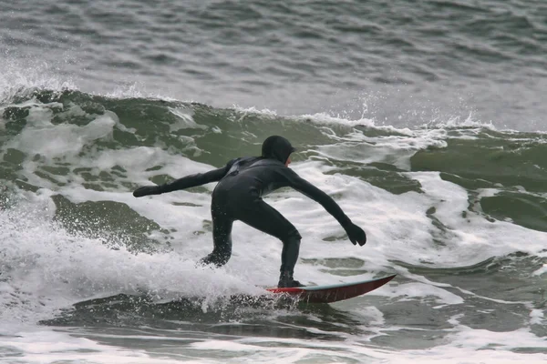 Surfing White Point Nova Scotia Canada — Stok fotoğraf