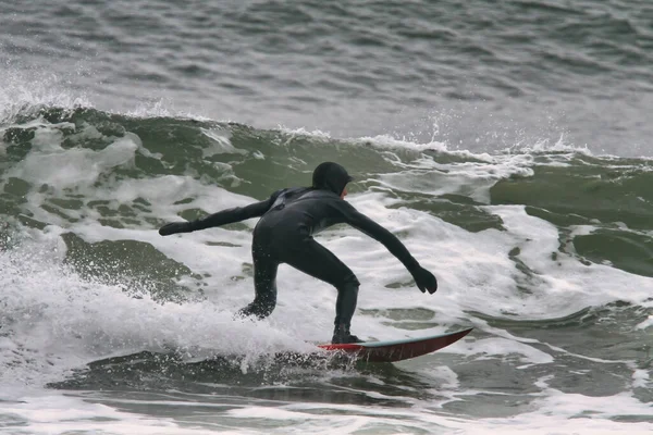 Surfing White Point Nova Scotia Canada — Fotografia de Stock