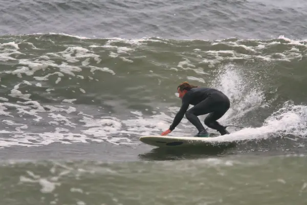 Surfing White Point Nova Scotia Canada — Stock Photo, Image