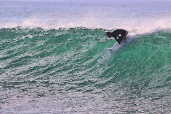 Surfing Winter Waves Rincon Point California 2021 — Stock Photo, Image