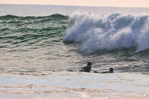 Surfando Ondas Inverno Ponto Rincon Califórnia 2021 — Fotografia de Stock