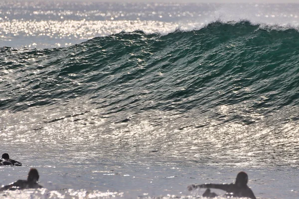 Surfando Ondas Inverno Ponto Rincon Califórnia 2021 — Fotografia de Stock