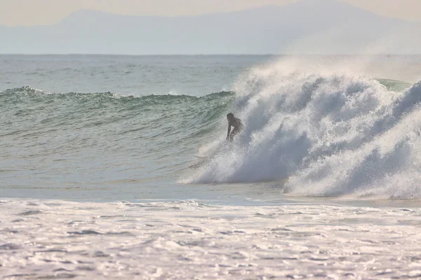 Surfando Ondas Inverno Ponto Rincon Califórnia 2021 — Fotografia de Stock