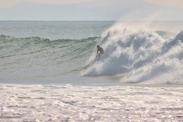 Surfando Ondas Inverno Ponto Rincon Califórnia 2021 — Fotografia de Stock