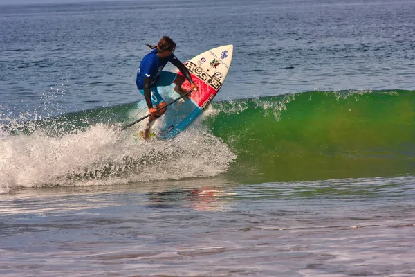 Paddle Board Surfing Tävling Sayulita Mexiko — Stockfoto