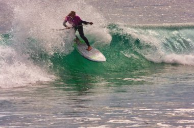 Sayulita Mexico 'da sörf yarışması