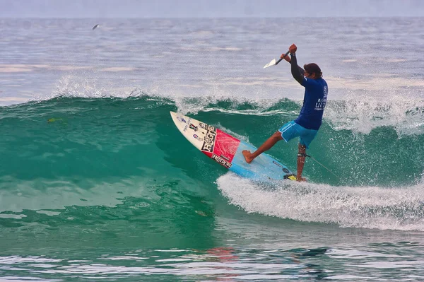 Paddle Board Surfing Tävling Sayulita Mexiko — Stockfoto