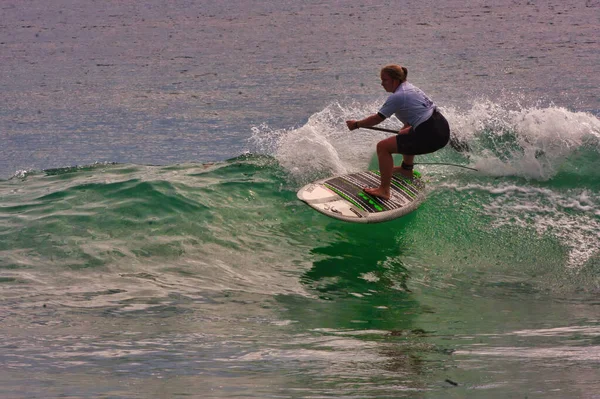 Paddle Board Surfing Contest Sayulita Mexico — Stock Photo, Image