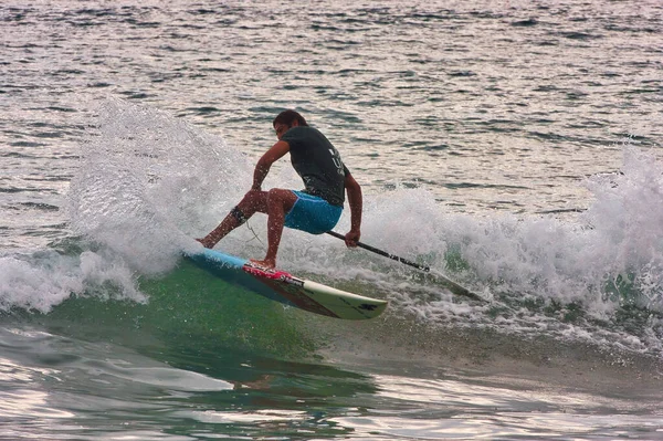 Paddle Board Surfování Soutěž Sayulita Mexiko — Stock fotografie