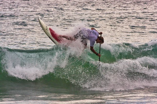 Paddle Board Surfing Contest Sayulita Mexico — Stock Photo, Image