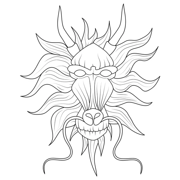 Dragon head. Thisdesign for a mascot / tattoo or T-shirt graphic. — Stock Vector