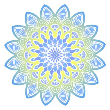 Mandala. Dekoratif elemanlar. Mükemmel tasarım için kartları, doğum günü ve diğer tatil, kaleydoskop, madalyon, yoga, Hindistan, Arapça, islam motifleri