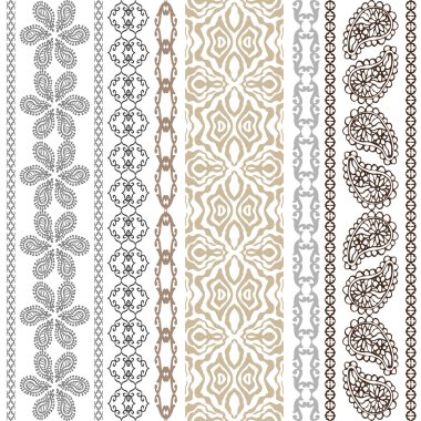 Boho fantezi etnik motifleri, hayvan baskı ve Art Deco öğeleri ile stil sorunsuz duvar kağıdı.