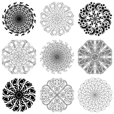 Mandala sanat. Sorunsuz tasarım vektör desen.