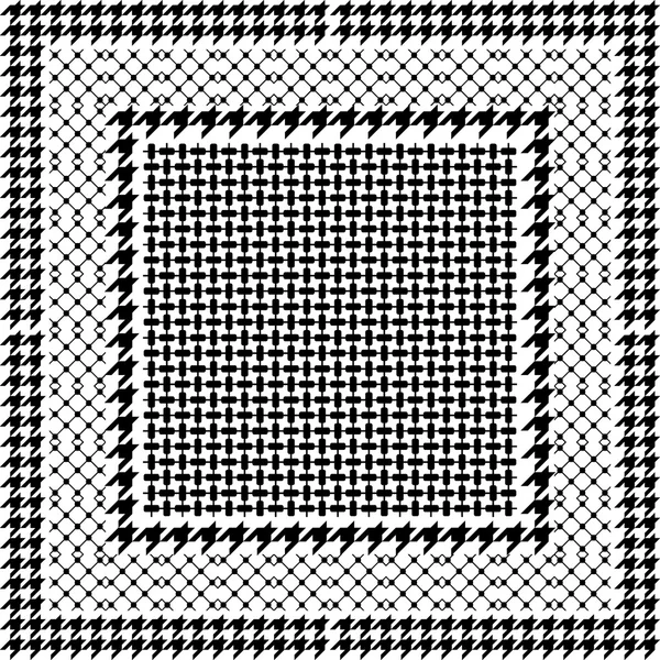 Kare keffiyeh vektör desen fantezi geometrik motif ile. 