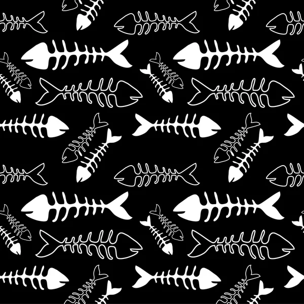 창의적인 완벽 한 페이 즐 리 패턴으로 손으로 그려진 고래와 물고기. — 스톡 벡터