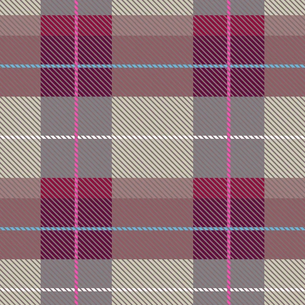 크리에이 티브 회색과 보라색 체크 무늬 무늬입니다. 줄무늬와 대각선 화 완벽 한 패턴. — 스톡 벡터