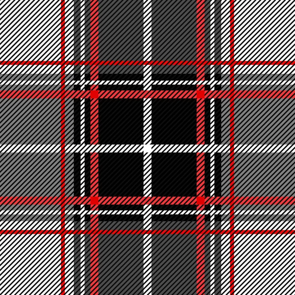 Kreatywnych czarny i czerwony checkered plaid. Wzór z paskami i ukośne wylęgowych. — Wektor stockowy