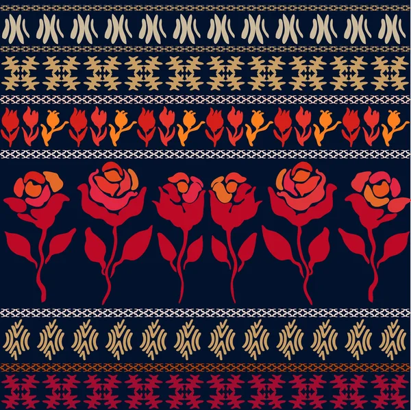 Fleurs printanières. Bohème motif sans couture . — Image vectorielle